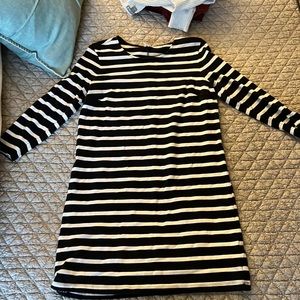 3/4 Sleeve Navy/White Dress